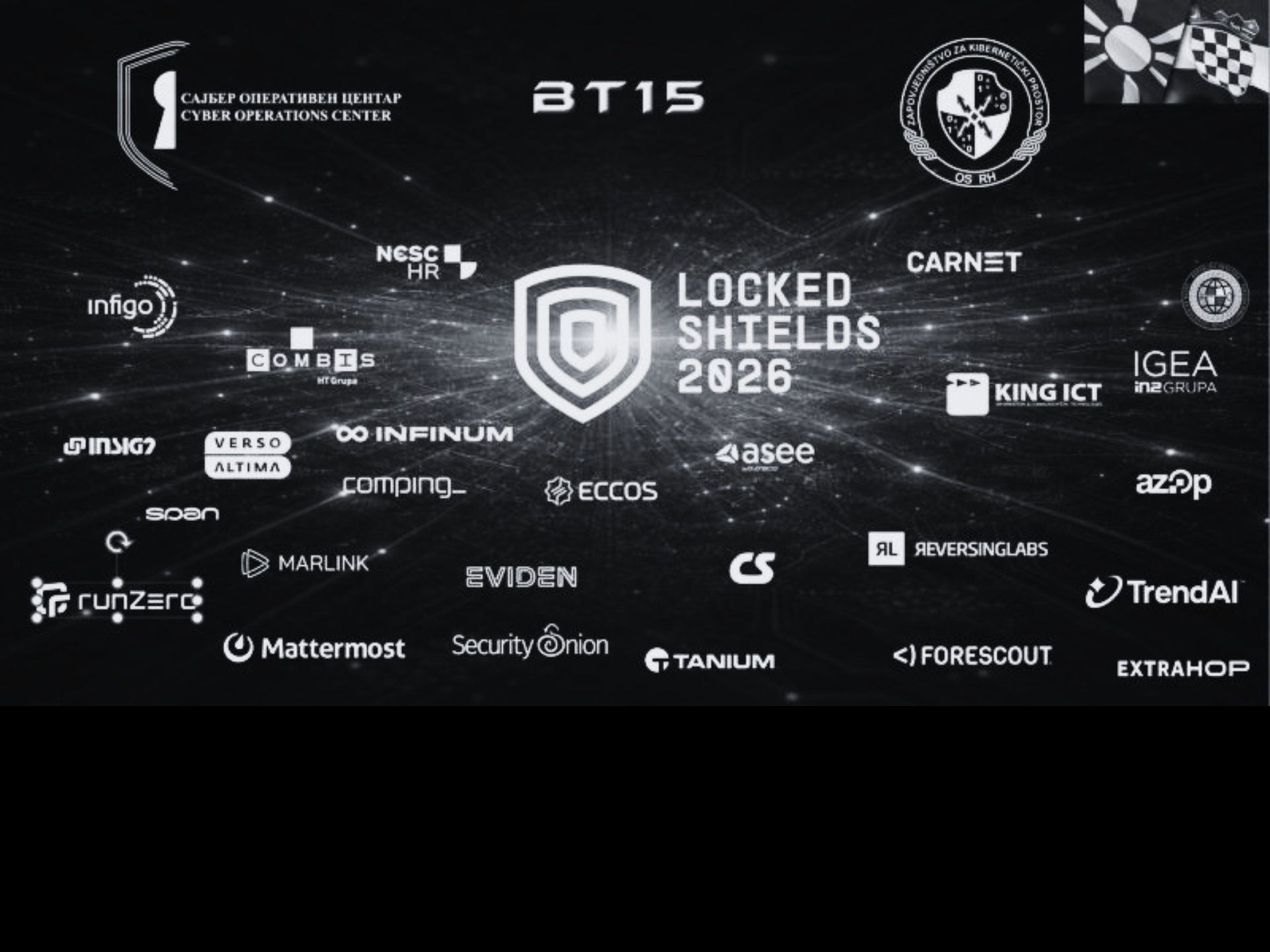 Cybersecurity event logos and sponsors